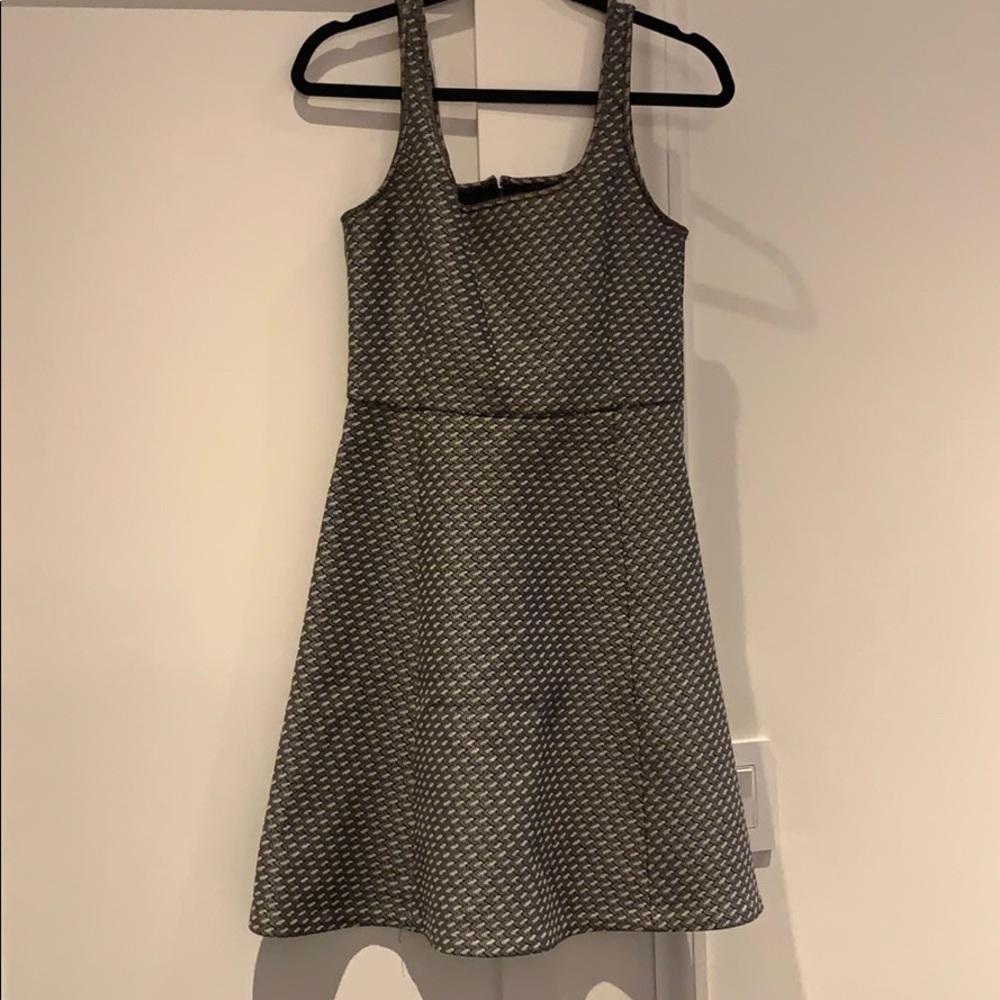 Grey and white a line theory dress